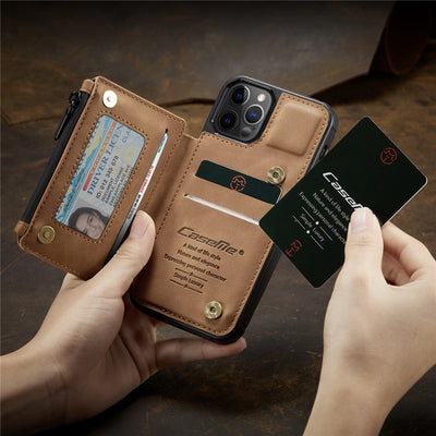 Luxury Genuine Leather iPhone Wallet Case