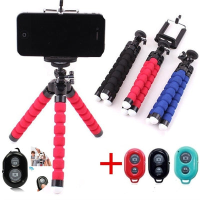 Flexible Tripod Phone Holder With Remote