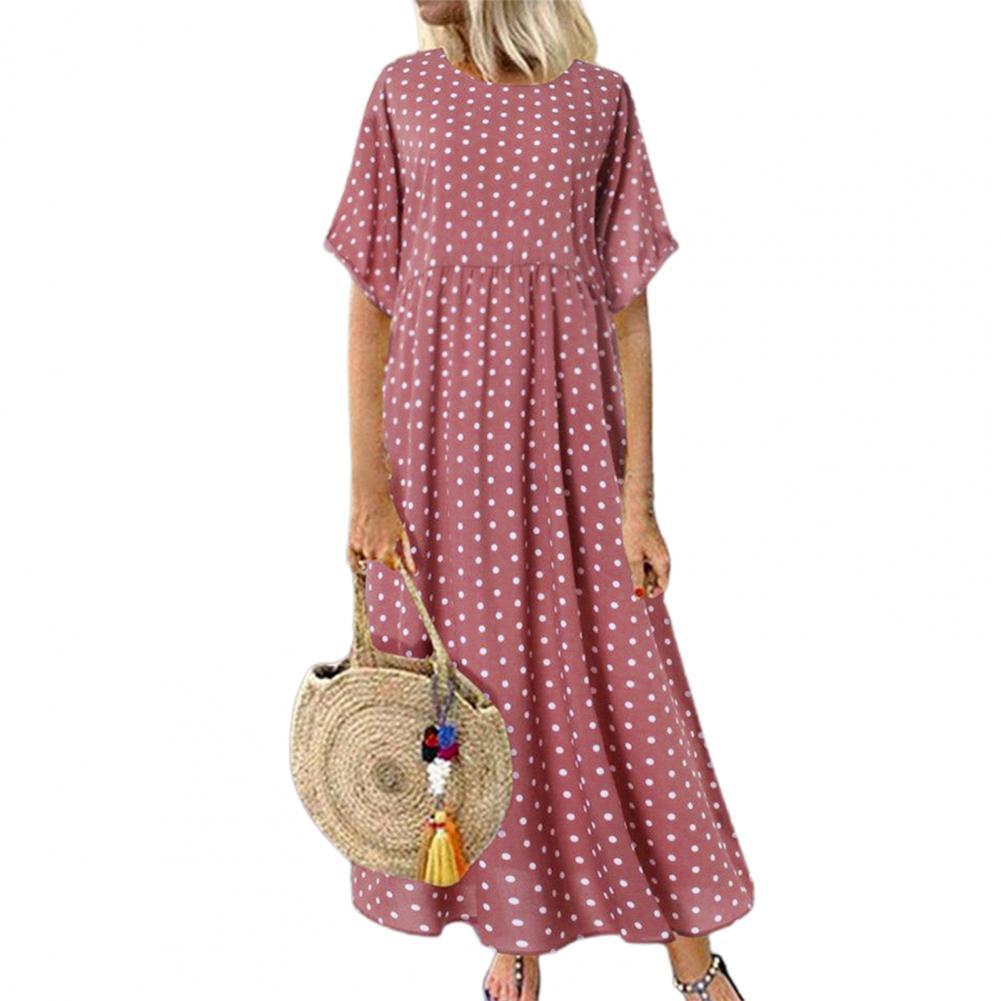 Sundress Vintage O-Neck Maxi Dress