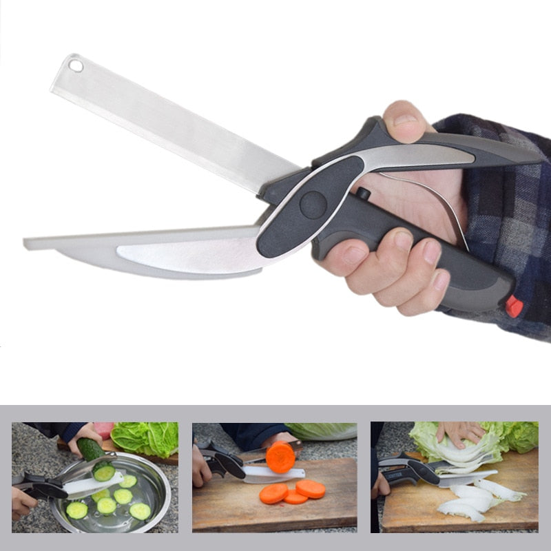 Kitchen 2-in-1 Stainless Steel Cutting Scissors