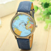 Mini World Map Quartz Watch