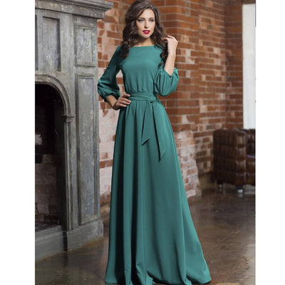 Vintage Bow Tie Maxi Dress