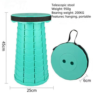 Retractable Telescopic Folding Stool - Outdoor Portable Stool