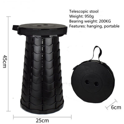 Retractable Telescopic Folding Stool - Outdoor Portable Stool