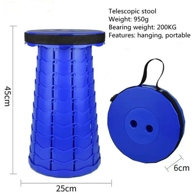 Retractable Telescopic Folding Stool - Outdoor Portable Stool