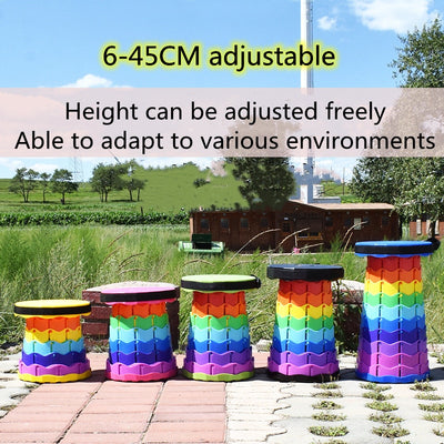 Retractable Telescopic Folding Stool - Outdoor Portable Stool