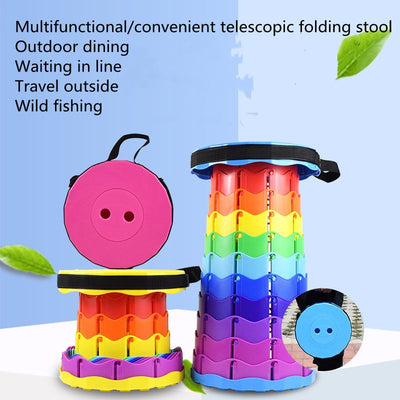 Retractable Telescopic Folding Stool - Outdoor Portable Stool