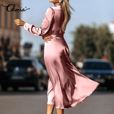 Celmia Satin Maxi Dress