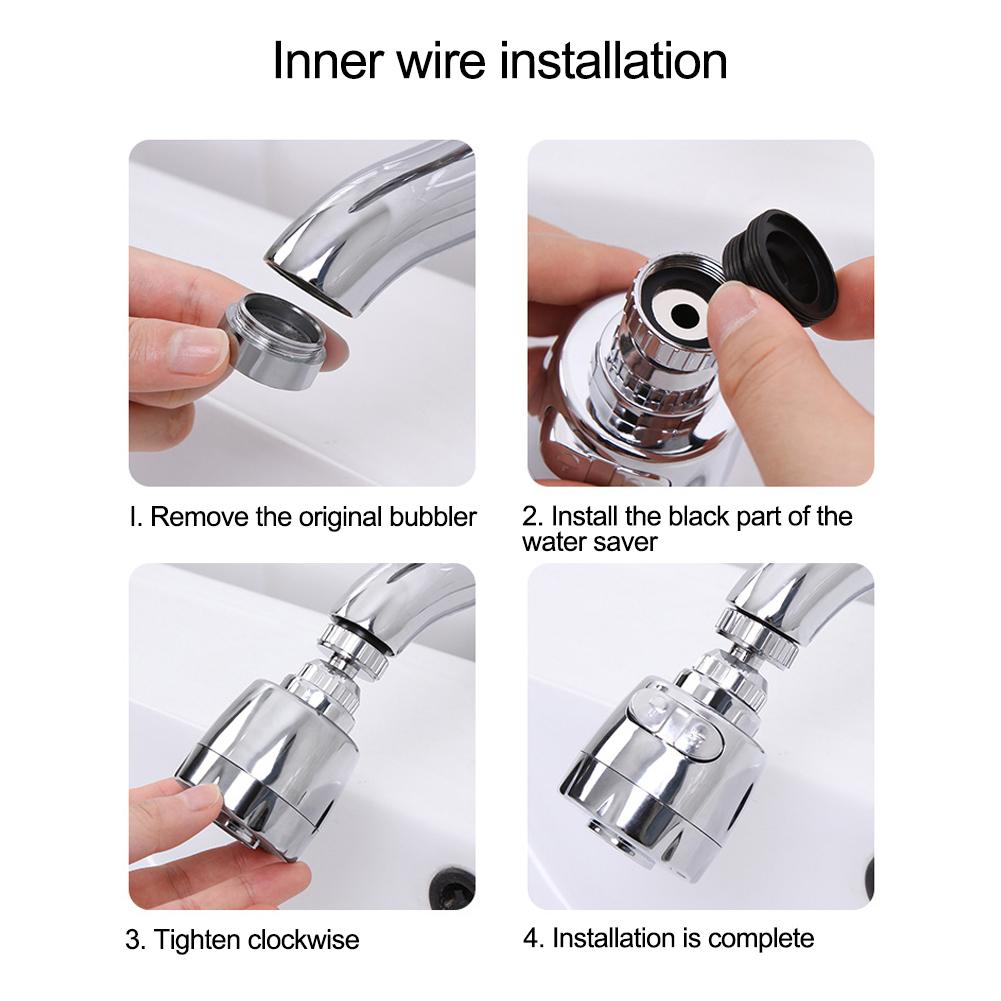 Kitchen Faucet Aerator Sprayer 360 Degree Adjustable