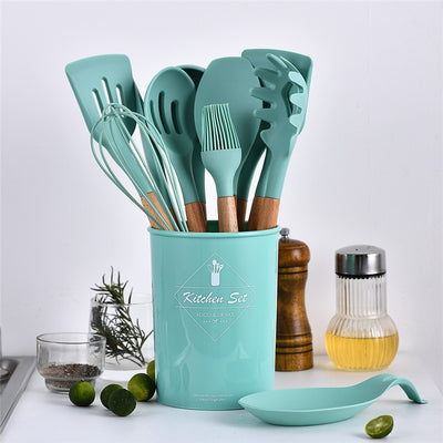 9/11/12Pc Silicone Kitchen Utensils Set Non-stick