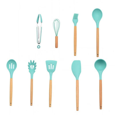 9/11/12Pc Silicone Kitchen Utensils Set Non-stick