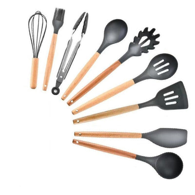 9/11/12Pc Silicone Kitchen Utensils Set Non-stick