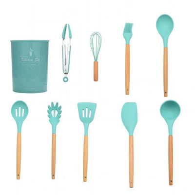 9/11/12Pc Silicone Kitchen Utensils Set Non-stick