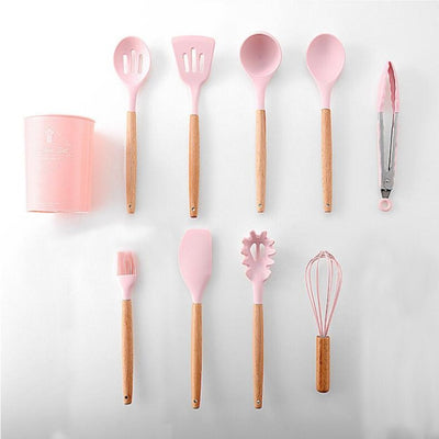 9/11/12Pc Silicone Kitchen Utensils Set Non-stick