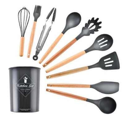 9/11/12Pc Silicone Kitchen Utensils Set Non-stick