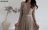 Elegant V-neck Soft Sweater Dress