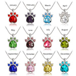 Cat paws & Claws Birthstone Pendant