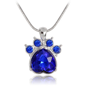 Cat paws & Claws Birthstone Pendant