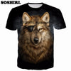 SOSHIRL Poker T Shirt Funny Letter 3D T Shirt Men's Summer Tops US Size