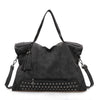 Vintage Rivet Nubuck Leather Women Bag