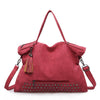 Vintage Rivet Nubuck Leather Women Bag