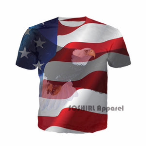 SOSHIRL Poker T Shirt Funny Letter 3D T Shirt Men's Summer Tops US Size
