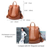 HERALD FASHION Quality Leather Anti-thief Backpack  / Bag