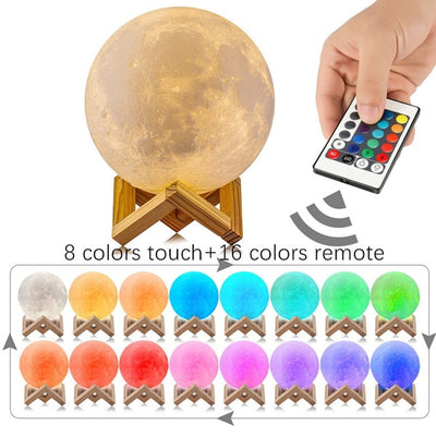 3D Moon Night LED Lamp