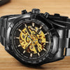 Gold Transparent  Mechanical Men Wrist Watches