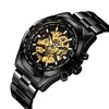 Gold Transparent  Mechanical Men Wrist Watches