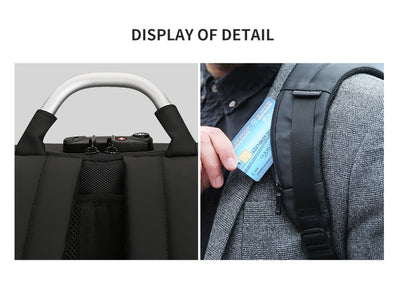 MARK RYDEN ANTI-THEFT BACKPACK WITH TSA LOCK USB RECHARGING