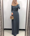 Elegant Pleated Full Length Dress