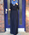 Elegant Pleated Full Length Dress